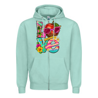 Seafoam love summer teacher Zipper Hoodie - texasbilliewilder