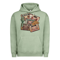 Pigment Oil Green 90s country cassette tapes Urban Hoodie - MaliasSmallBusiness