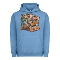 Pigment Pebble Blue 90s country cassette tapes Urban Hoodie - MaliasSmallBusiness