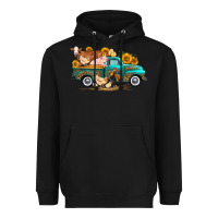 Black western farm truck farm animals Heavyweight Hoodie - FaDigitalArtStudio