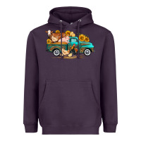Plum western farm truck farm animals Heavyweight Hoodie - FaDigitalArtStudio