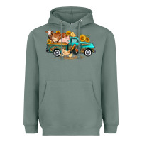 Sage western farm truck farm animals Heavyweight Hoodie - FaDigitalArtStudio