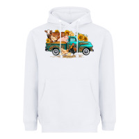 White western farm truck farm animals Heavyweight Hoodie - FaDigitalArtStudio