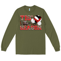 Army Green tis' the season volleyball Long Sleeve Tee - Zillion Design Studio