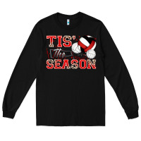 Black tis' the season volleyball Long Sleeve Tee - Zillion Design Studio