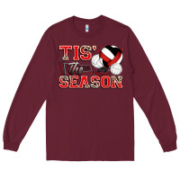 Burgundy tis' the season volleyball Long Sleeve Tee - Zillion Design Studio