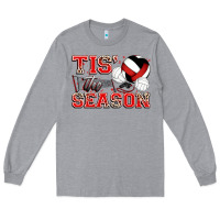 Heather Grey tis' the season volleyball Long Sleeve Tee - Zillion Design Studio