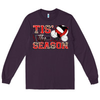 Plum tis' the season volleyball Long Sleeve Tee - Zillion Design Studio