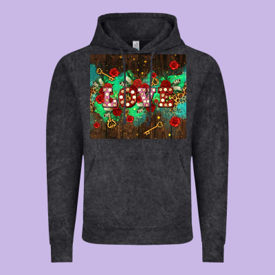 Love  And Leopard With Keys Vintage Hoodie Designed By Adodesignshop