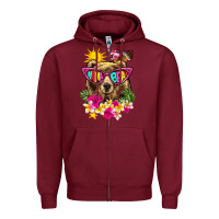 Burgundy mama bear summer Zipper Hoodie - texasbilliewilder
