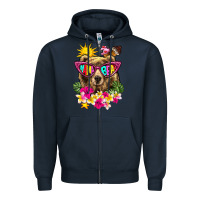 Navy mama bear summer Zipper Hoodie - texasbilliewilder