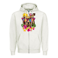 Oatmeal Heather mama bear summer Zipper Hoodie - texasbilliewilder