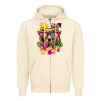 Sandshell mama bear summer Zipper Hoodie - texasbilliewilder