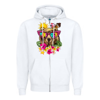 White mama bear summer Zipper Hoodie - texasbilliewilder
