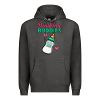 Charcoal Heather Drinking Buddies Premium Hoodie - Jasminsmagicworld