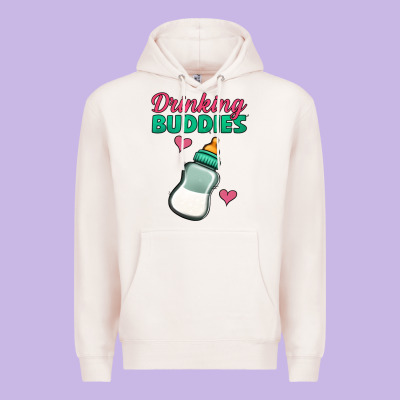 Drinking Buddies Premium Hoodie Designed By Jasminsmagicworld