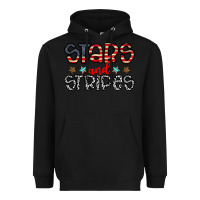 Black stars and stripes Heavyweight Hoodie - CowhideDigitalArt