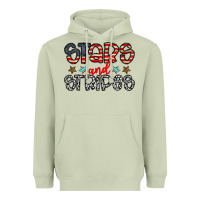 Matcha stars and stripes Heavyweight Hoodie - CowhideDigitalArt