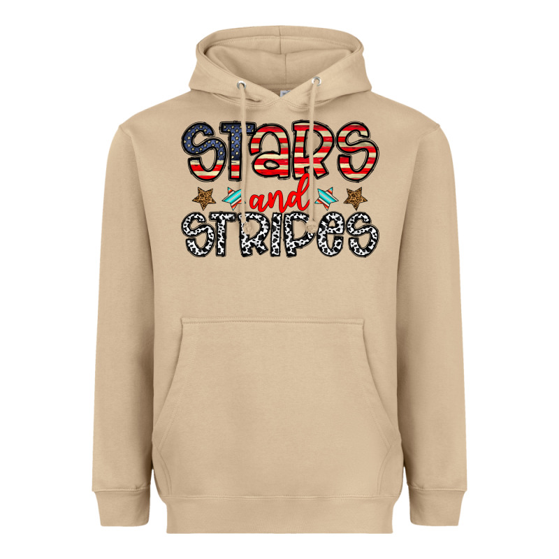 Stars And Stripes Heavyweight Hoodie by CowhideDigitalArt | Teevron