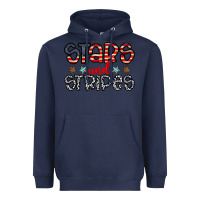 Navy stars and stripes Heavyweight Hoodie - CowhideDigitalArt