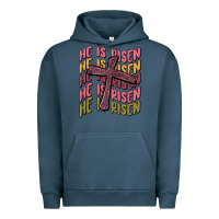Pigment Midnight Navy he is risen Urban Hoodie - MaliasSmallBusiness