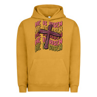 Pigment Peanut Butter he is risen Urban Hoodie - MaliasSmallBusiness