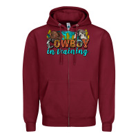 Burgundy cowboy in training Zipper Hoodie - Zillion Design Studio