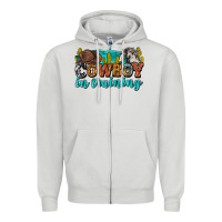 Dove Grey cowboy in training Zipper Hoodie - Zillion Design Studio
