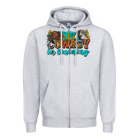 Heather Grey cowboy in training Zipper Hoodie - Zillion Design Studio