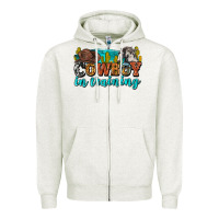 Oatmeal Heather cowboy in training Zipper Hoodie - Zillion Design Studio