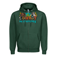 Sports Green cowboy in training Zipper Hoodie - Zillion Design Studio