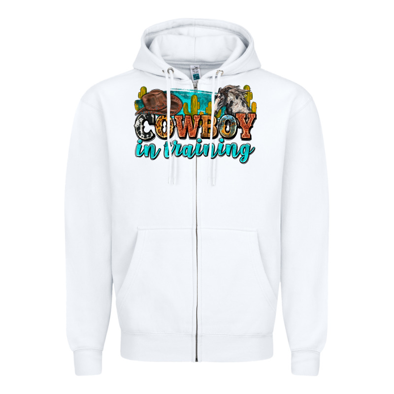 Cowboy In Training Zipper Hoodie by Zillion Design Studio | Teevron