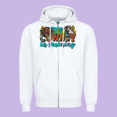 Cowboy In Training Zipper Hoodie Designed By Zillion Design Studio