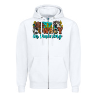 White cowboy in training Zipper Hoodie - Zillion Design Studio