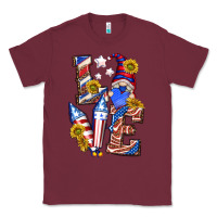 Burgundy love 4th of july with gnome Classic Tee - texasbilliewilder