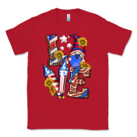 Red love 4th of july with gnome Classic Tee - texasbilliewilder