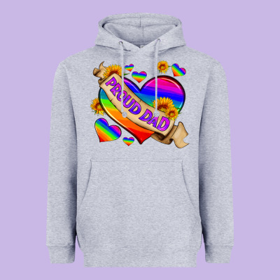 Lgbtq Proud Dad Heavyweight Hoodie Designed By Hra Design Shop
