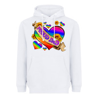 White lgbtq proud dad Heavyweight Hoodie - HRA Design Shop