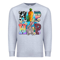 Heather Grey hip hop easter rabbit Premium Sweatshirt - AdoDesignShop