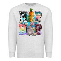 Oatmeal Heather hip hop easter rabbit Premium Sweatshirt - AdoDesignShop