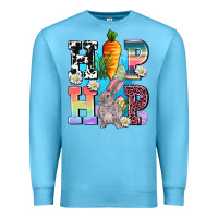 Ocean Blue hip hop easter rabbit Premium Sweatshirt - AdoDesignShop