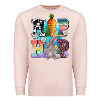 Pale Pink hip hop easter rabbit Premium Sweatshirt - AdoDesignShop