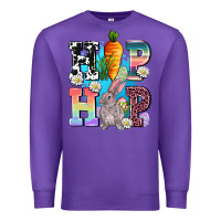 Purple hip hop easter rabbit Premium Sweatshirt - AdoDesignShop