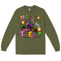 Army Green trick rawr treat Long Sleeve Tee - AdoDesignShop