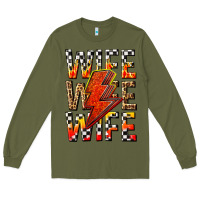 Army Green wife wife wife Long Sleeve Tee - texasbilliewilder