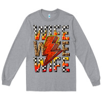 Heather Grey wife wife wife Long Sleeve Tee - texasbilliewilder