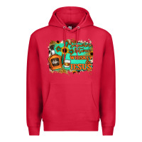Cardinal Somewhere Between Whiskey and Jesus Premium Hoodie - Jasminsmagicworld