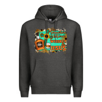 Charcoal Heather Somewhere Between Whiskey and Jesus Premium Hoodie - Jasminsmagicworld