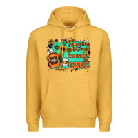 Mustard Somewhere Between Whiskey and Jesus Premium Hoodie - Jasminsmagicworld