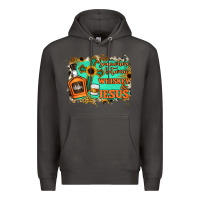 Smoke Somewhere Between Whiskey and Jesus Premium Hoodie - Jasminsmagicworld